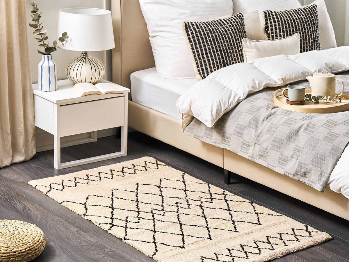 KURZFLOR-TEPPICH Havsa 150/80 cm - Beige, Kunststoff (80/150cm) - Beliani