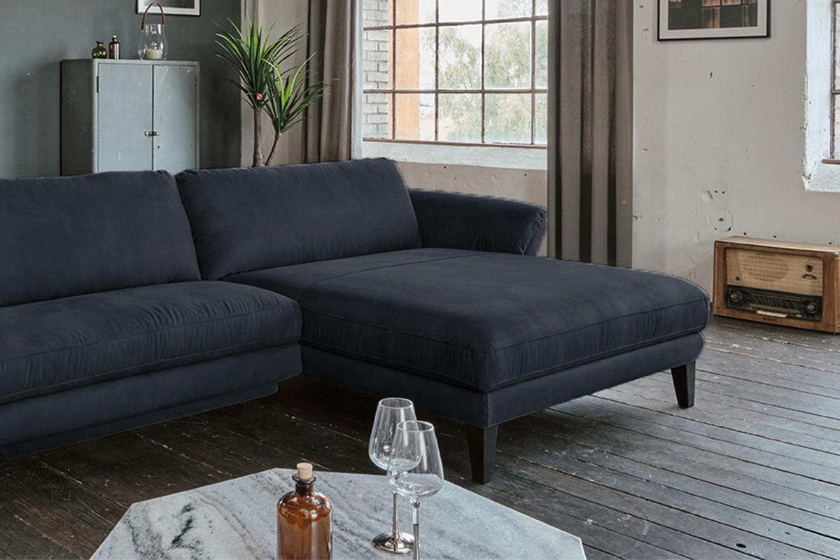 ECKSOFA MIT MOTORISCHER RELAXFUNKTION MALTA Schwarz Webstoff - Schwarz, Buchenholz/Textil (302/175cm) - KAWOLA