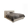 POLSTERBETT Zaira 160x200cm – Elegantes Polsterbett für modernen Wohnstil , Federkernmatratze Bonnel (18cm), creme - Creme, Holz - Panda Möbel