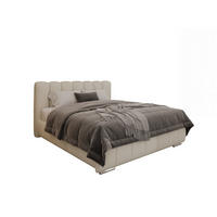POLSTERBETT Zaira 160x200cm – Elegantes Polsterbett für modernen Wohnstil , Taschenfederkernmatratze Pocket KOKOS (20cm), creme - Creme, Holz (160/200cm) - Panda Möbel