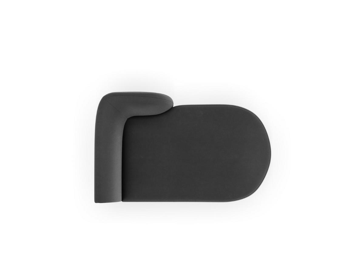 CHAISELONGUE rechts Miley aus Samt grau - Grau, Textil (90/70/156cm) - Micadoni