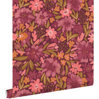 TAPETE Blumen 50 x 900 cm - Lila, Papier (50/900cm) - ESTAhome