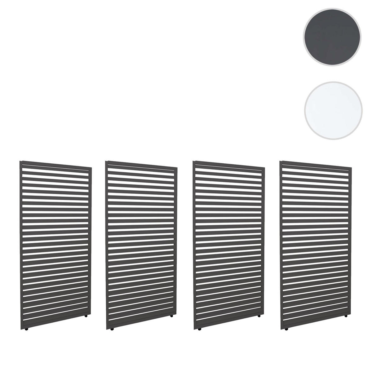PANEELE FÜR PERGOLA Anthrazit 4er-Set-Set - Anthrazit, Metall (369/204/4cm) - MCW