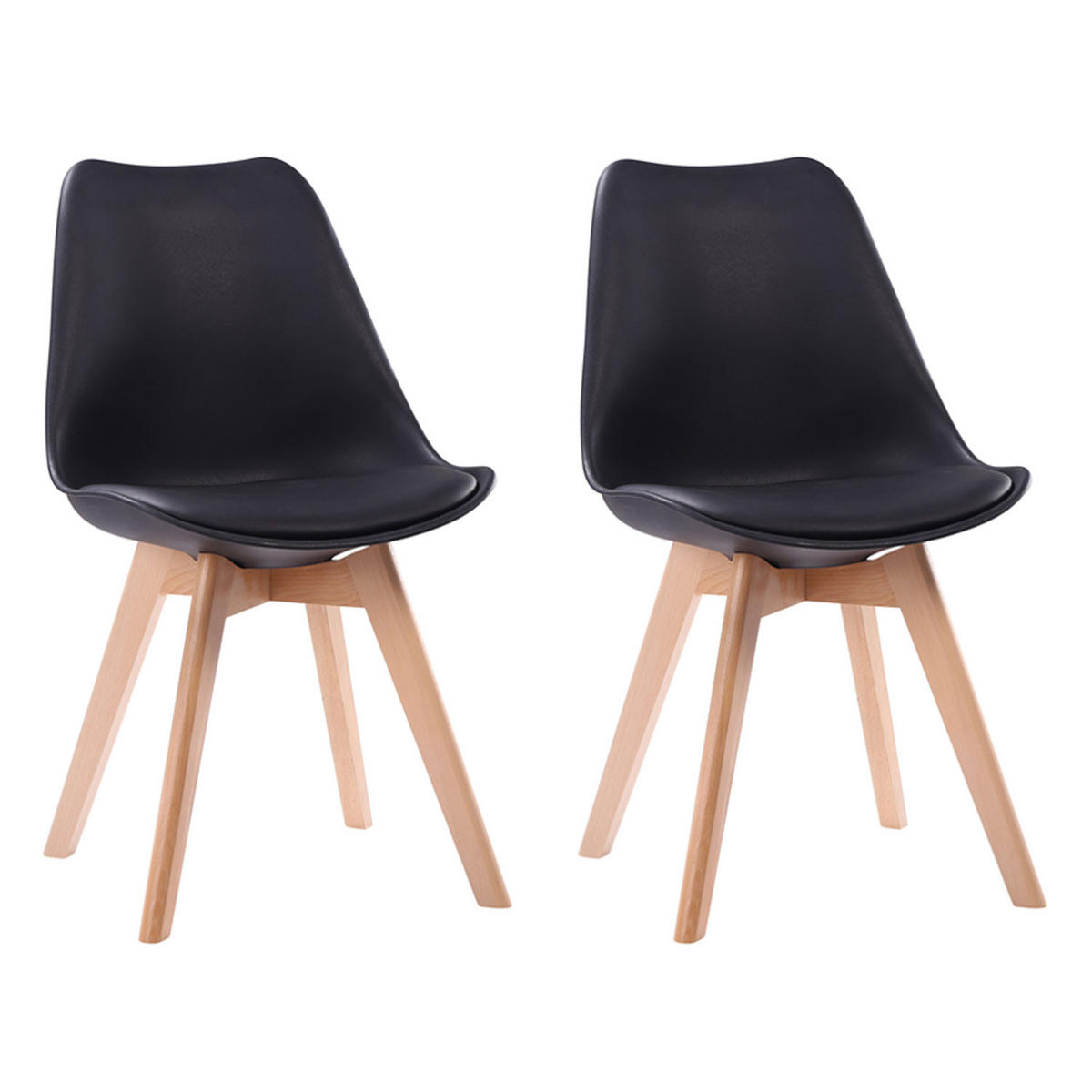 STÜHLE Nora Schwarz 2er-Set - Schwarz, Kunststoff (49/81/52cm) - Happy Garden