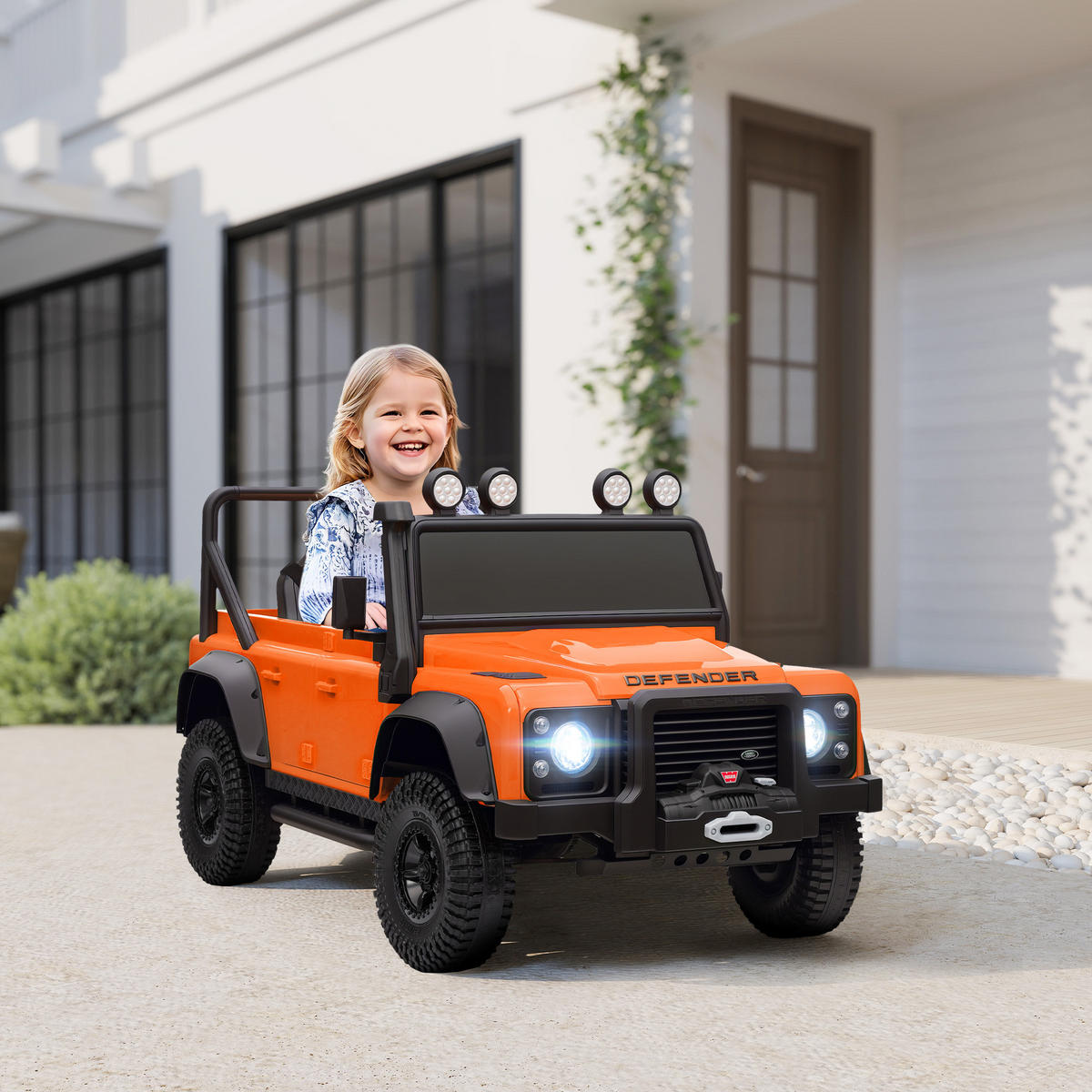 KINDER-ELEKTROAUTO 12V 7Ah Kinderauto mit 2,4 Ghz Fernbedienung Orange - Orange, Kunststoff (115/61/61cm) - AIYAPLAY