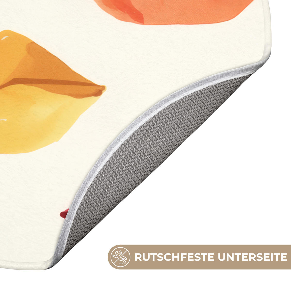 KOUPELNOVÁ PŘEDLOŽKA Rty - barevné - lesklé 70x70 cm - růžová, textil/plast (70/70cm) - OnlyWow