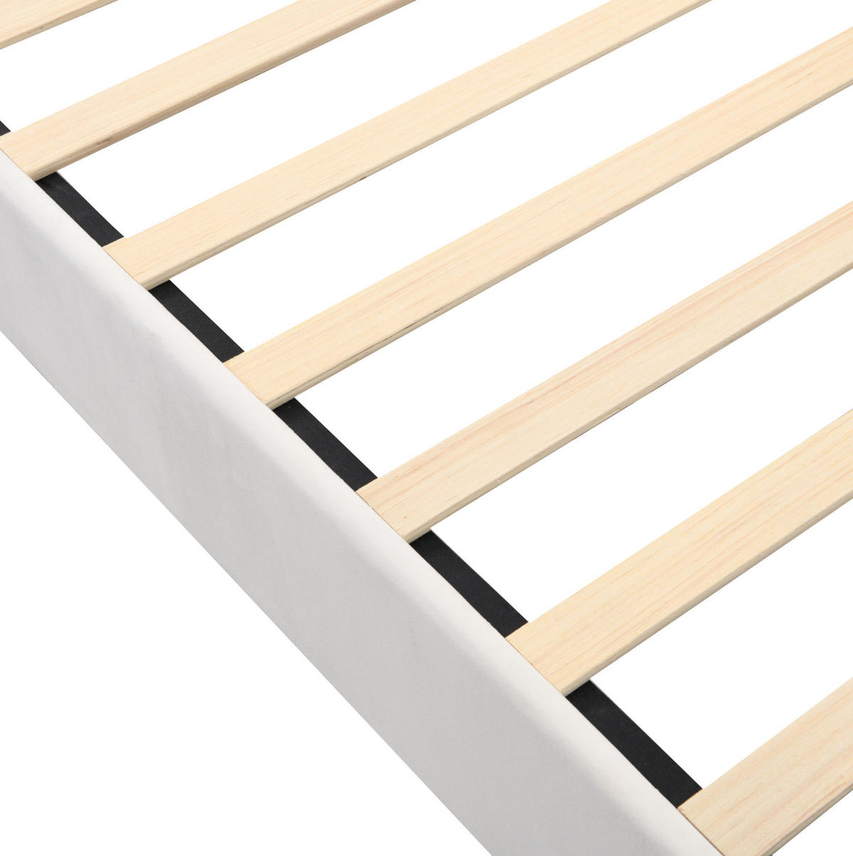 POLSTERBETT 90/200 cm Beige aus Samtstoff mit Lattenrost - Beige, Leder (90/200cm) - OKMYHOME