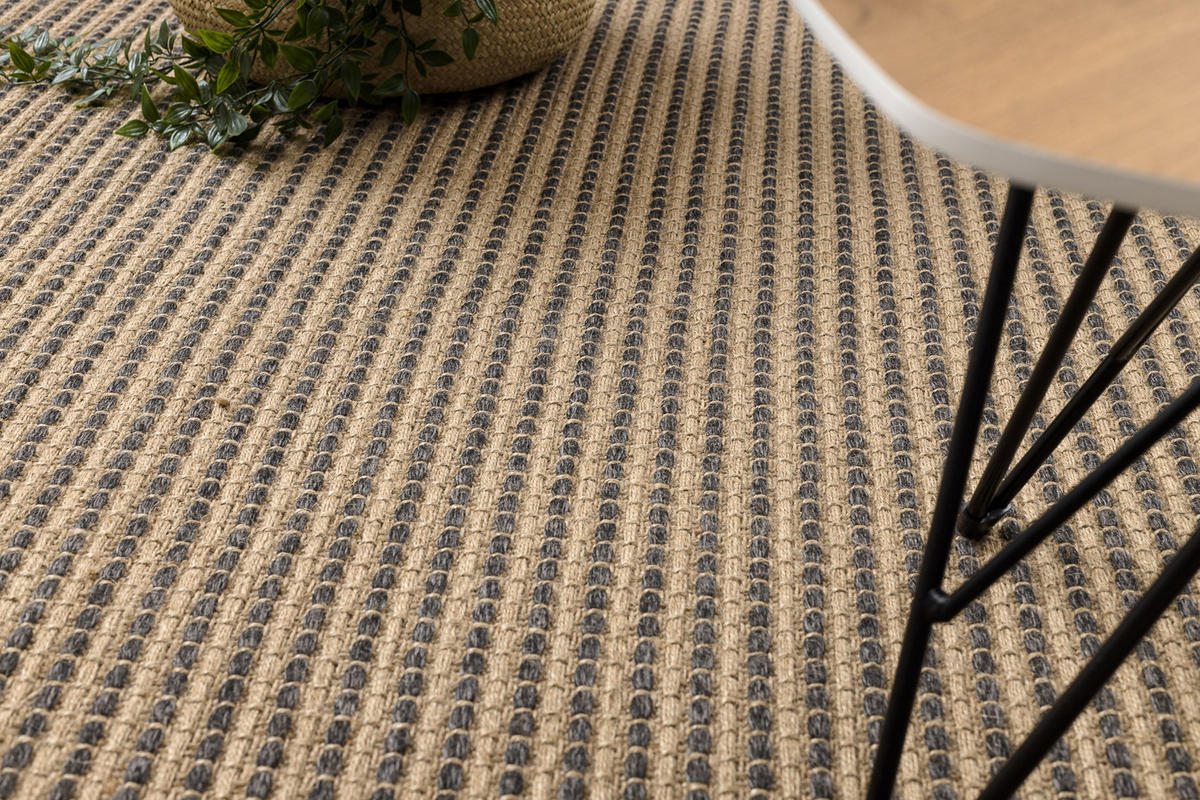 TEPPICH Jute 140/190 cm - Schwarz, Textil (140/190cm) - rugsX