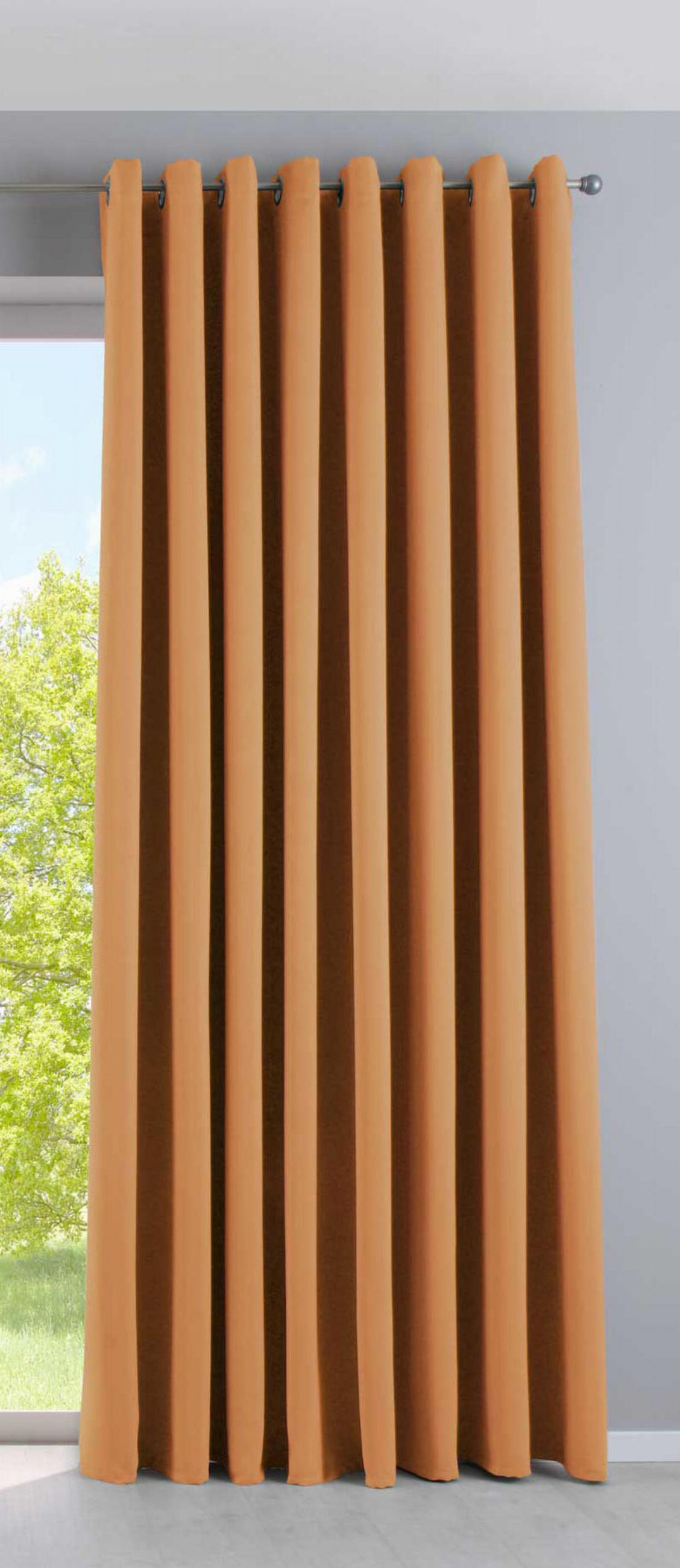 VORHANG »NEW YORK« HxB 245x295 cm Orange - Orange, Textil (295/245cm) - Gardinenbox