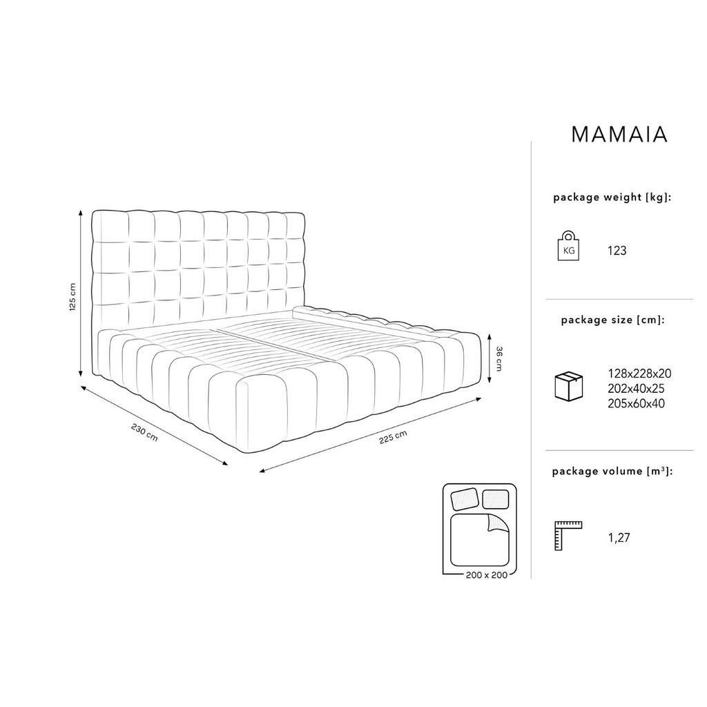 Thumbnail - Micadoni Bett, Blau, Textil, 200x200 cm, Hergestellt in Europa, Oeko-Tex®, Schlafzimmer, Betten, Polsterbetten