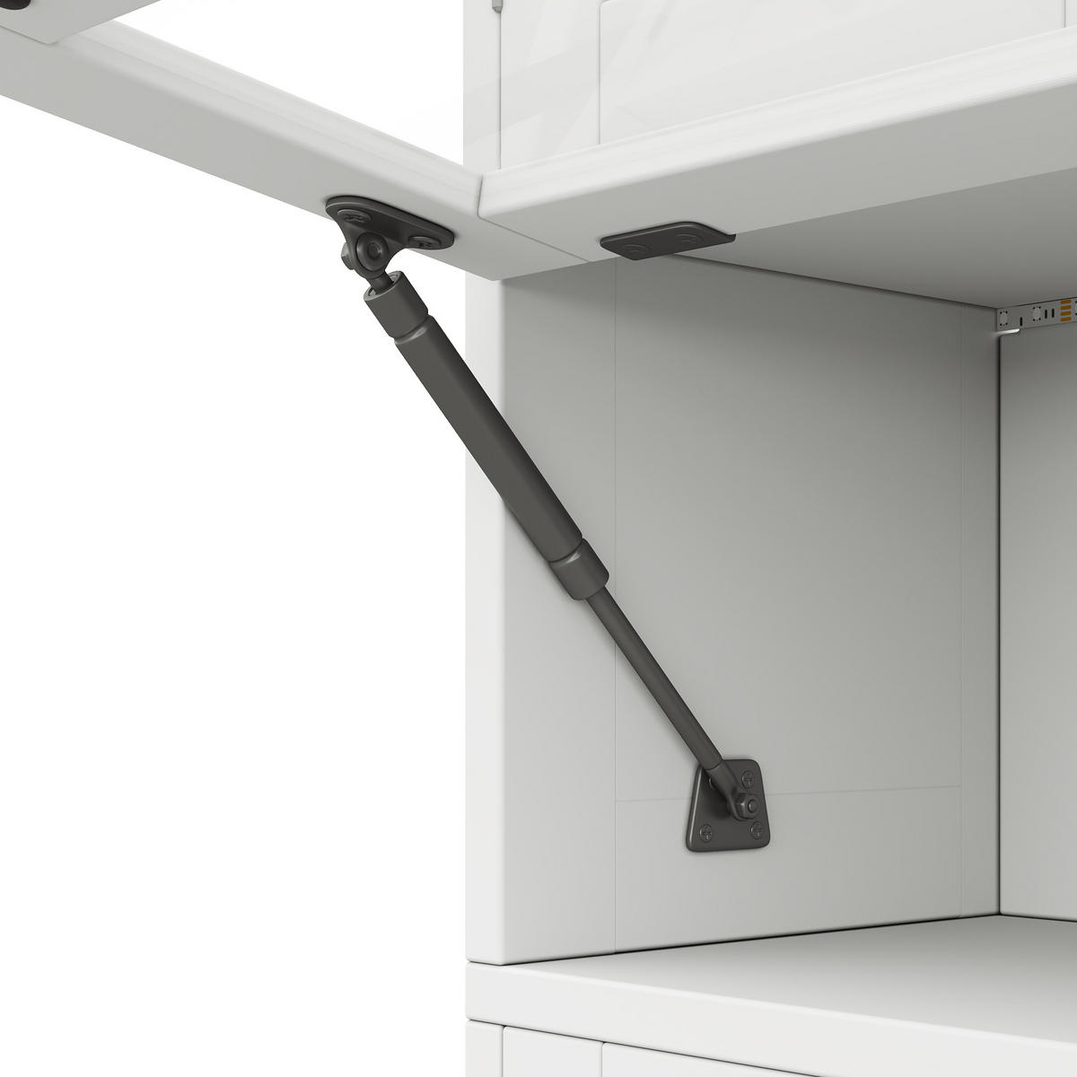 BADEZIMMERSCHRANK in Weiß Aufbewahrungsschrank mit Verstellbare Einlegeböden und App-gesteuertes LED, B60/T30/H170cm - Weiß, Glas/Holzwerkstoff (60/170/30cm) - STILVORA