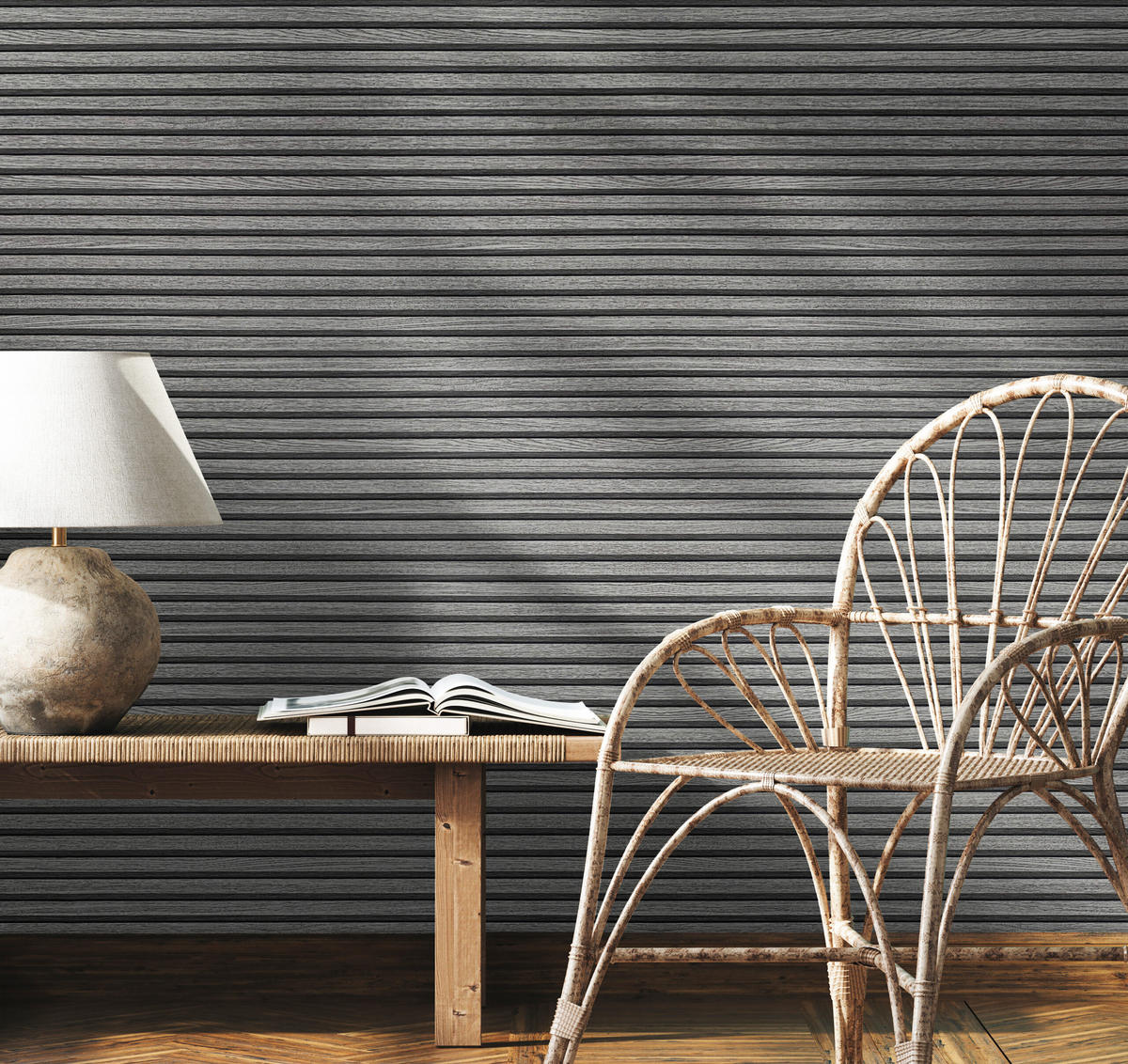 VLIESTAPETE Streifen Tapete grau - Grau, Papier (53/1005cm) - marburg