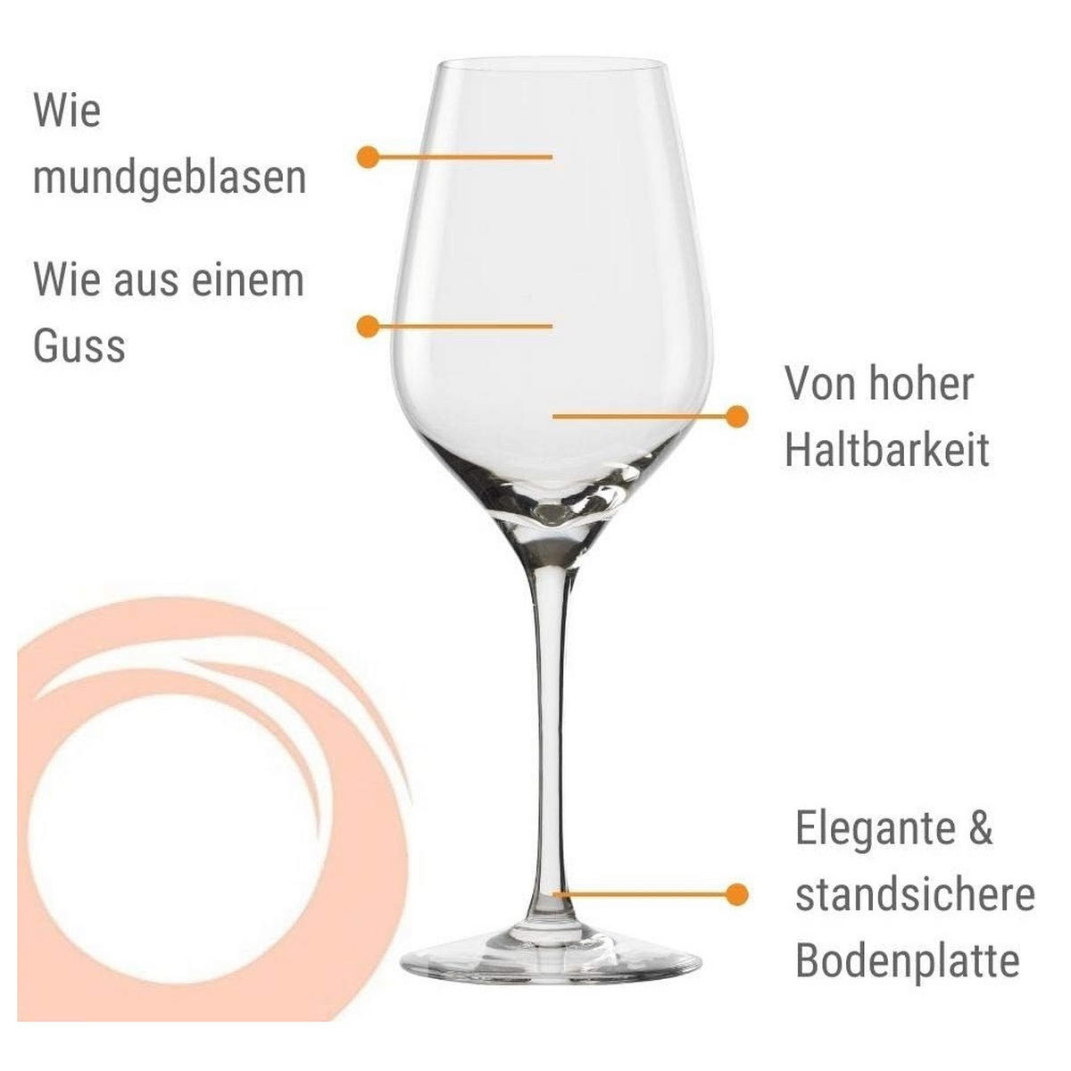 WEISSWEINKELCH Experience /Champagnerkelch Set 12 tlg - Transparent, Glas (0.45L) - Stölzle