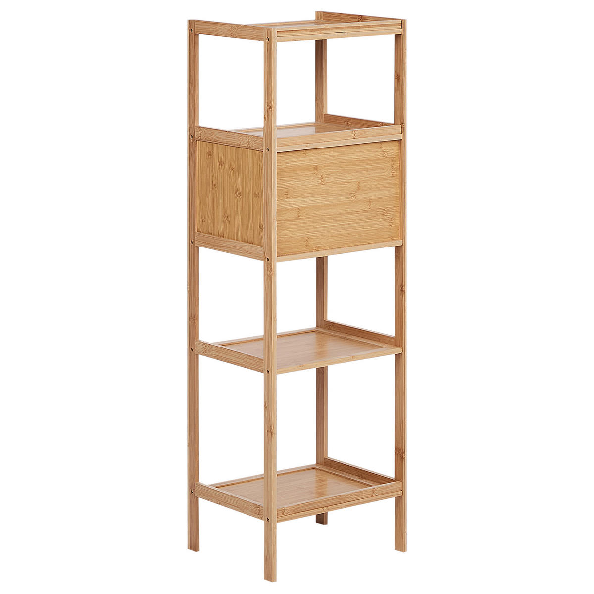 REGAL Bambus Hellbraun Lafayette - Braun, Holz (36/114/30cm) - Beliani