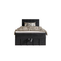 BOXBETT BAHAMA 80x200 mit Matratze H3, Bonell und Topper Monolith 97 - Dunkelgrau, Textil (80/200cm) - Bedante