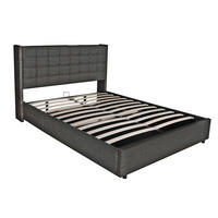 BETTKASTEN WEMBLEY mit Lattenrost/ Bett 160x200 - Dunkelgrau - Anthrazit, Holzwerkstoff (160/200cm) - Weber Industries