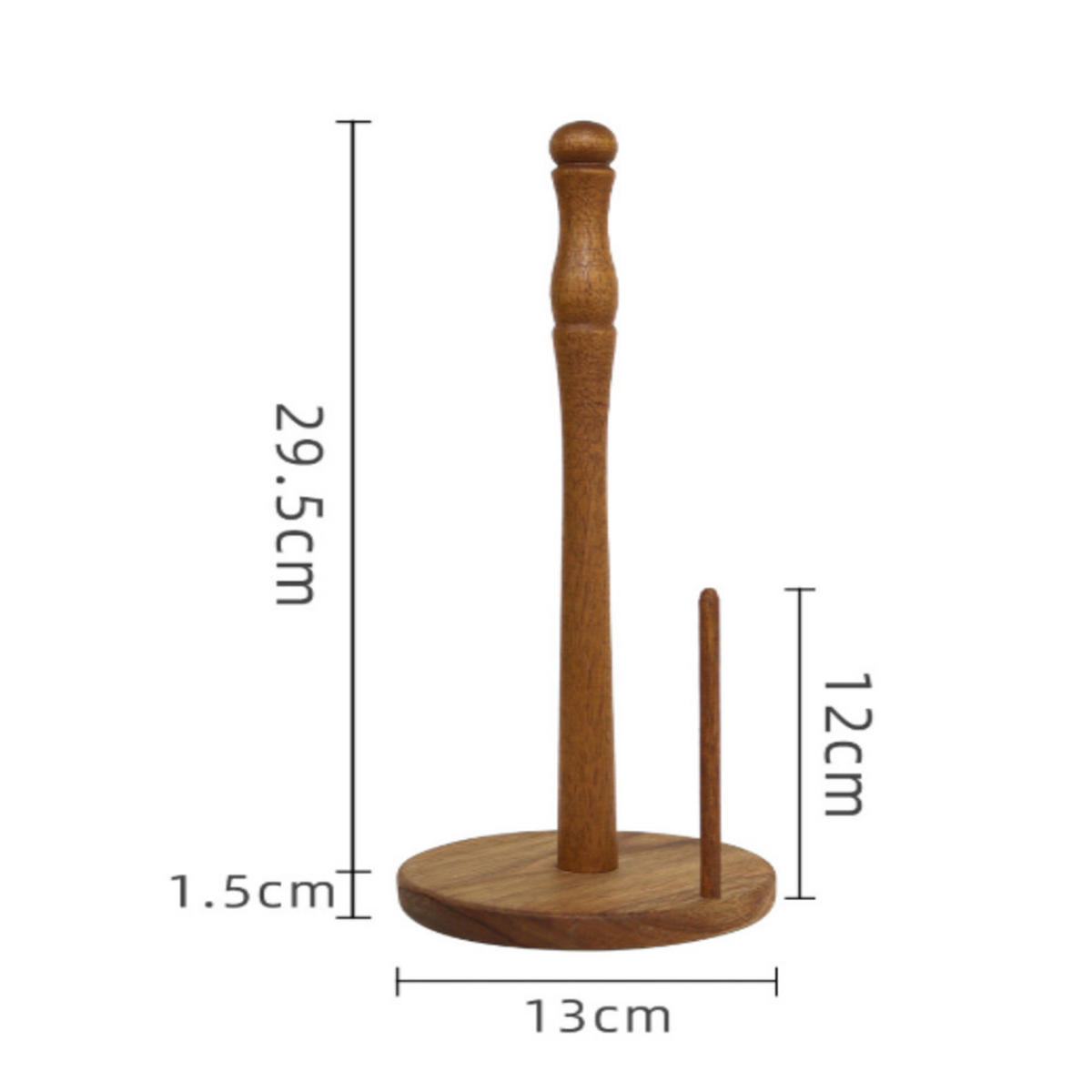 KÜCHENPAPIERHALTER, Holz,Dunkelbraun, 29.5 x 13 cm - Braun, Holz (13/29.5/13cm) - Authentics