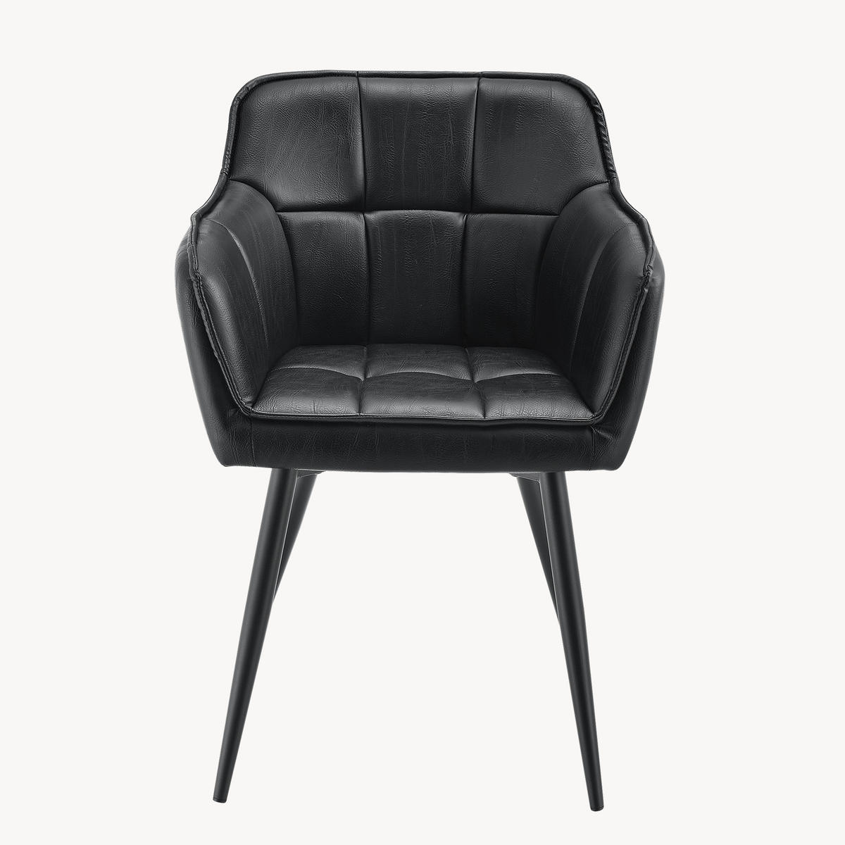 KRESLO S PODRUČKAMI Birmingham - čierna, kov/textil (60/82/59cm) - [en.casa]