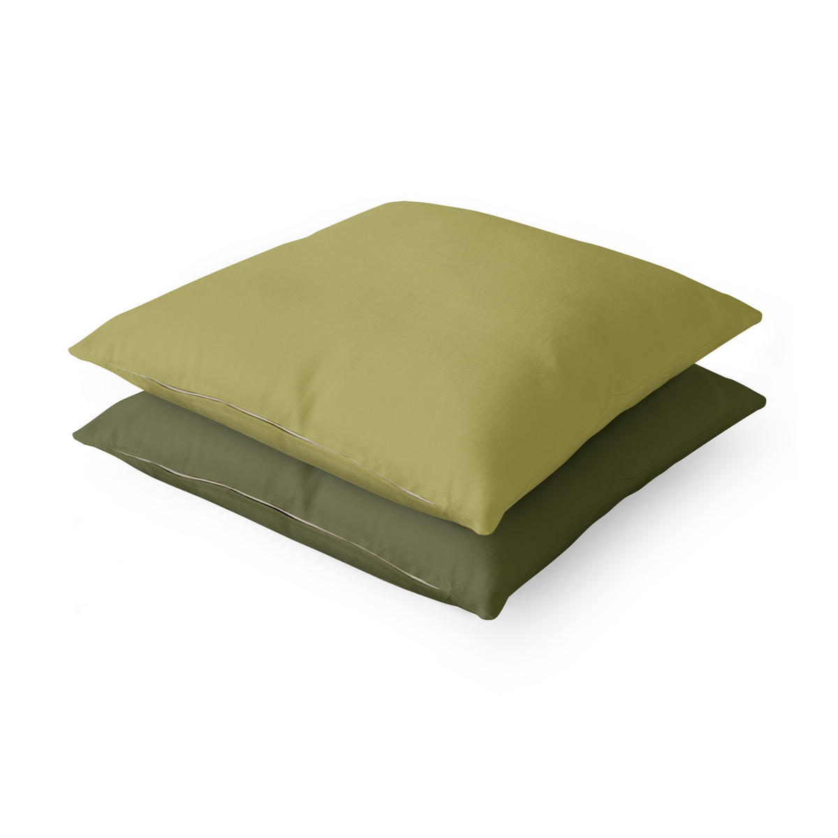 DEKOKISSEN 2er-Set Lindgrün Bambus Gentle lime Duo 40/40 cm - Grün, Textil (40/40cm) - Bilderwelten