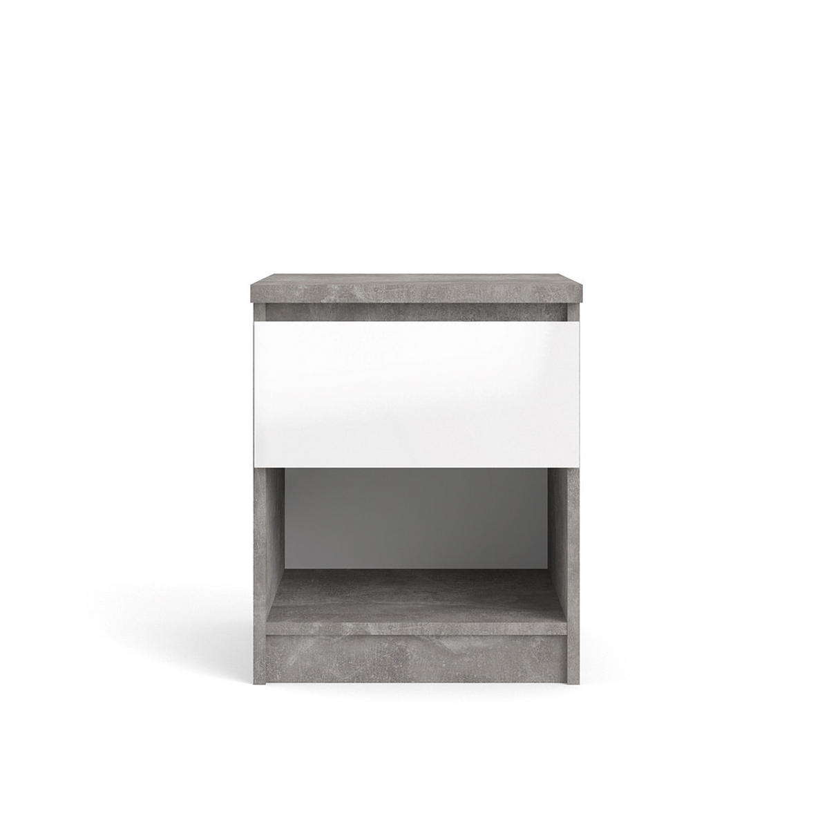 NACHTSCHRANK Beton - Grau, Holzwerkstoff (40/50/40cm) - ebuy24