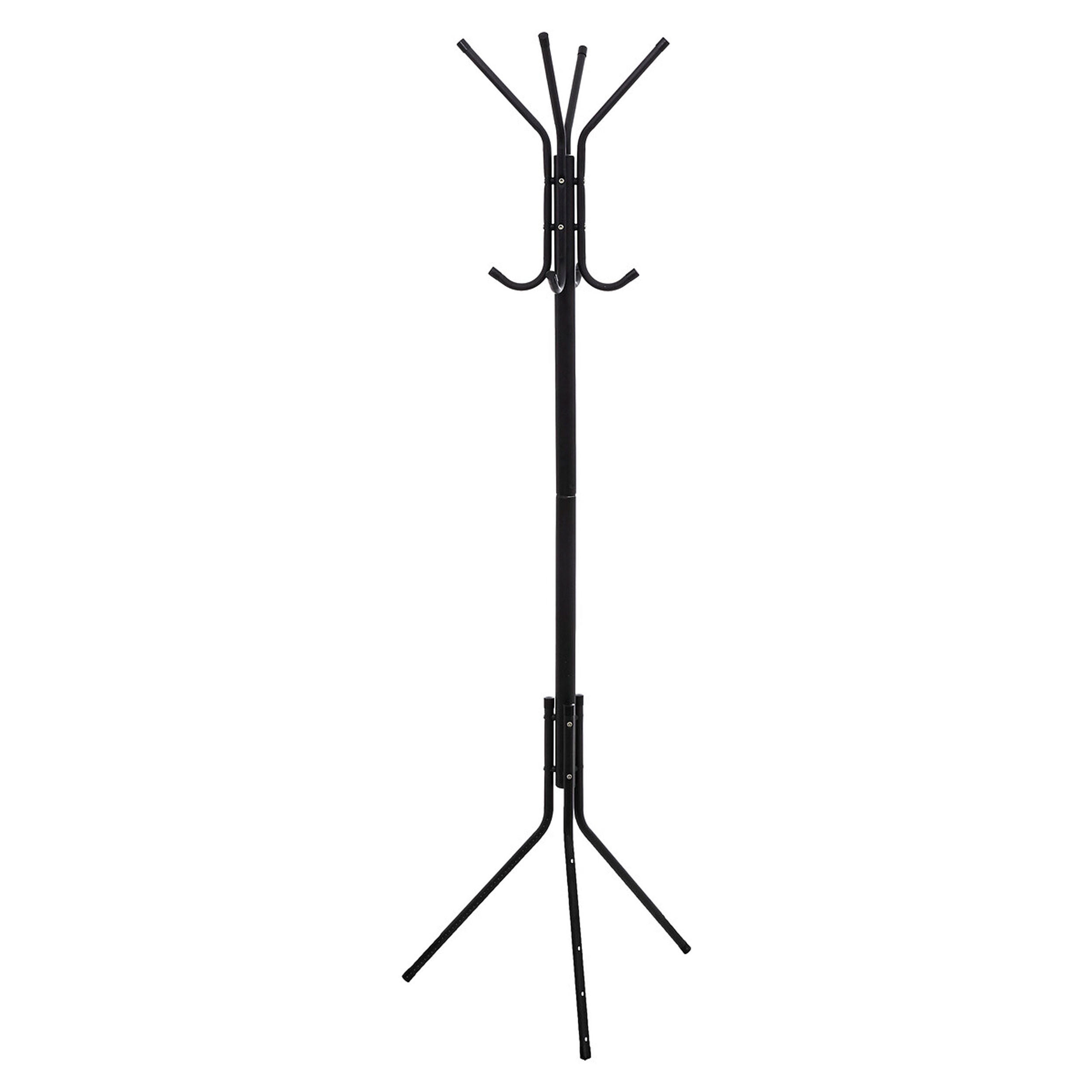 STANDGARDEROBE mit 8 Haken, Metall, Schwarz, 1.72 m - Schwarz, Metall (44/171/51.5cm) - 5five Simply Smart