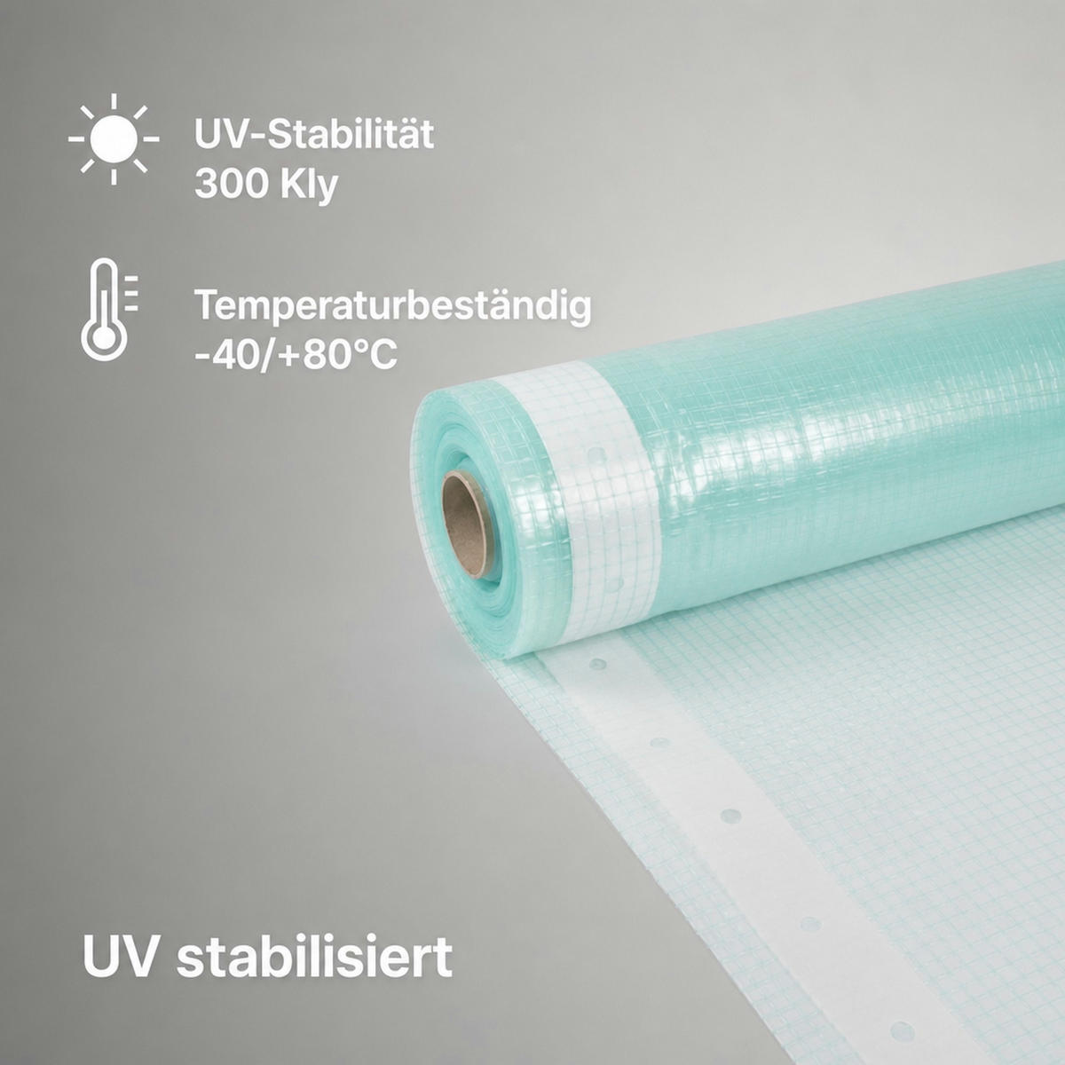 GITTERFOLIE m. Nagelrand 3 Breite x 8 Meter - Türkis, Kunststoff (800/300/1cm) - BONI-SHOP