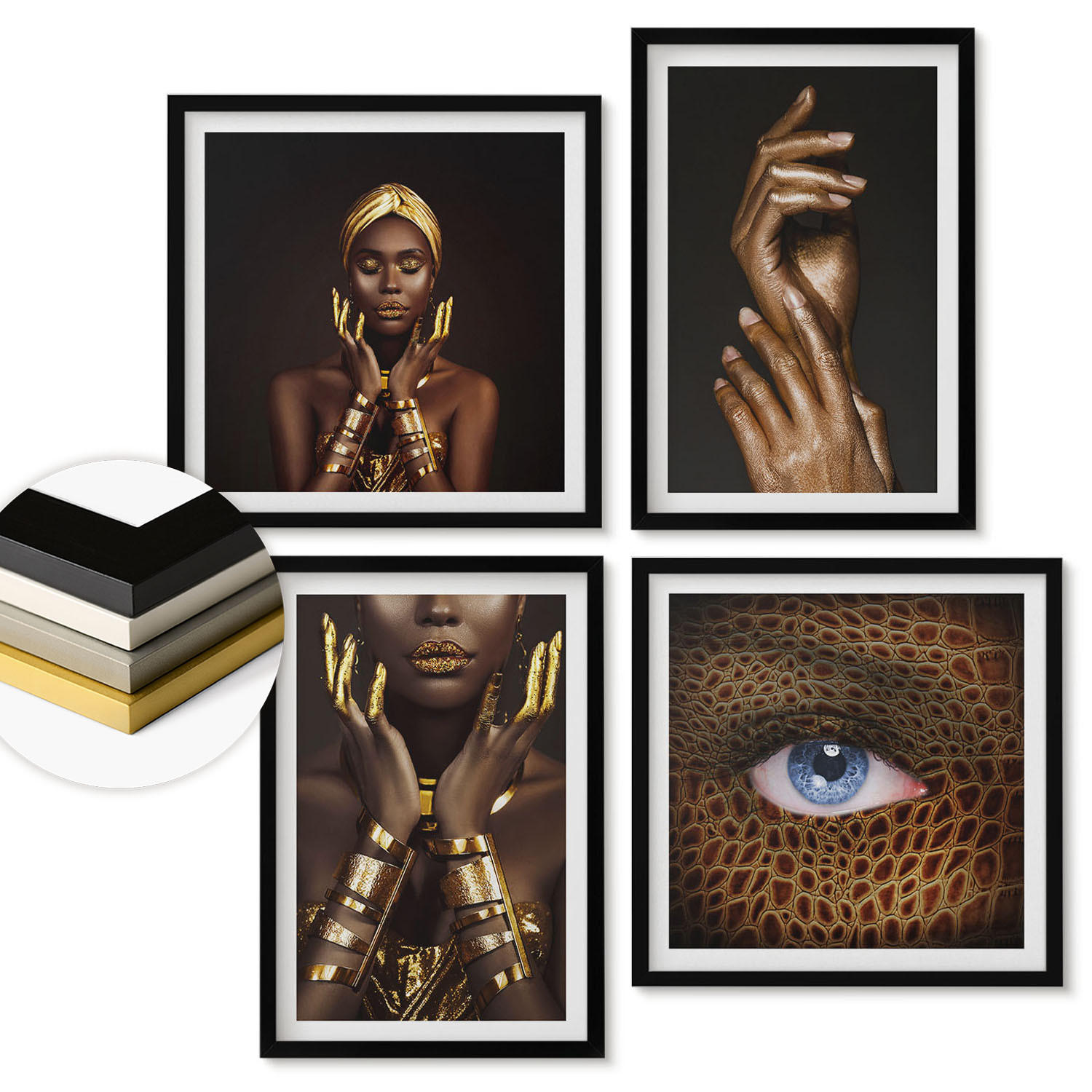 ArtPrintCave Wandbilder Schwarz 50x50 cm