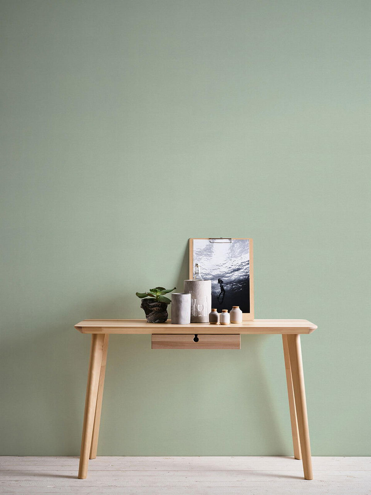 VLIESTAPETE Grün 53/1005 cm - Grün, Textil (53/1cm) - KUNSTLOFT