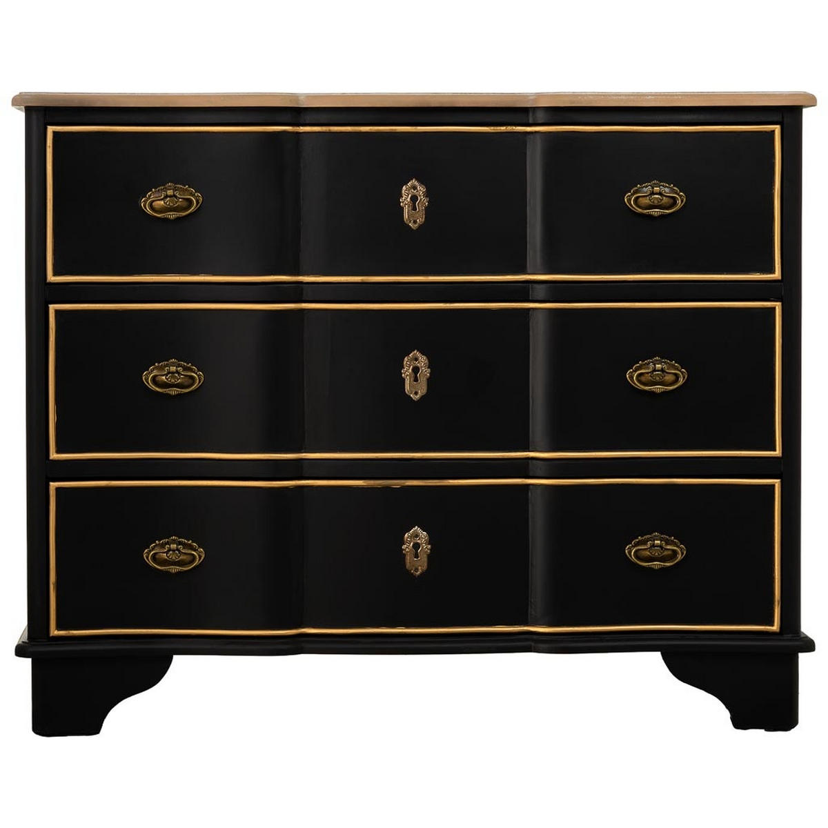 KOMMODE aus holz 100x50x80cm - Schwarz, Holz (100/80/50cm) - Wanderlust