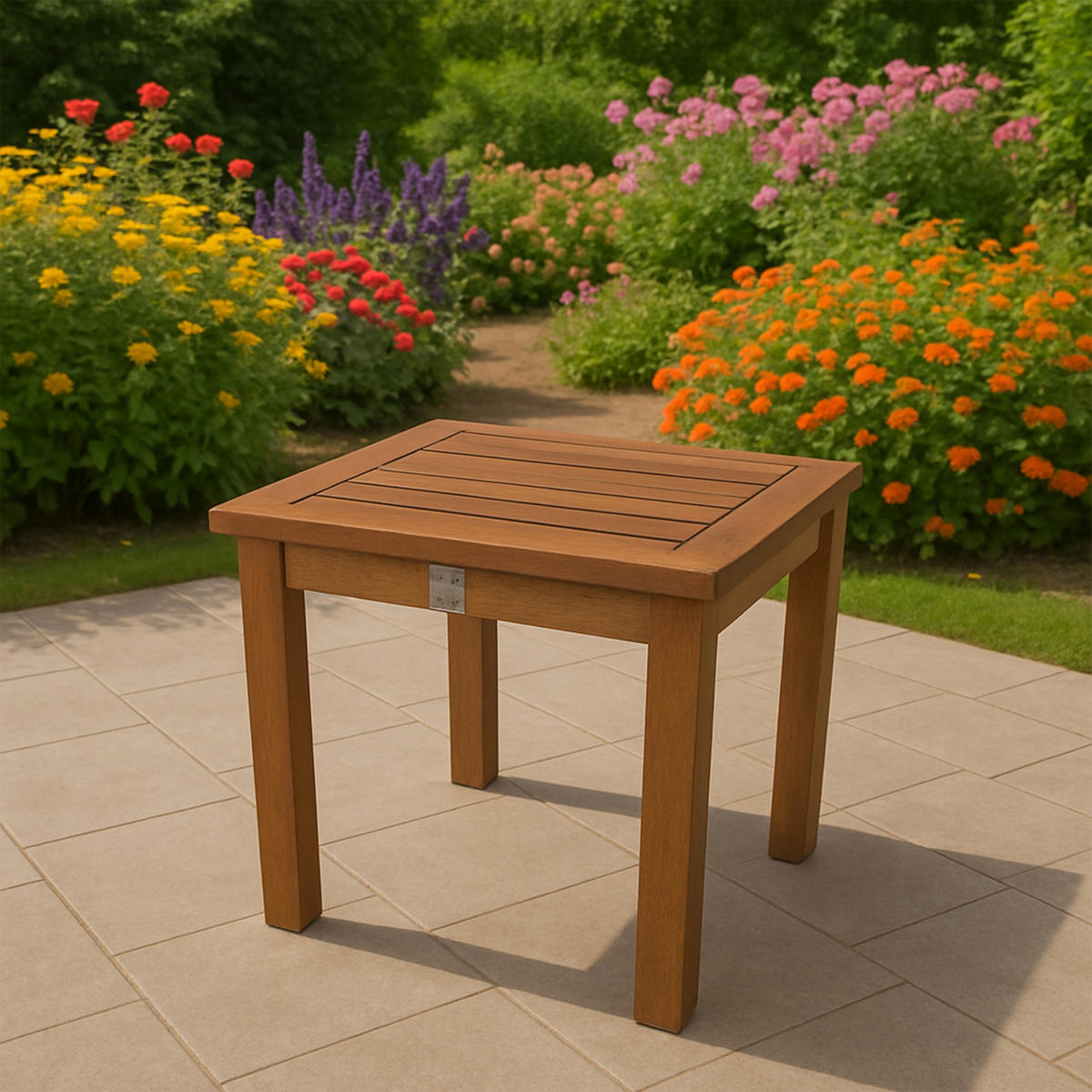 BEISTELLTISCH Norwich - Gartentisch aus Eukalyptusholz Oberfläche geölt. 40x40x40cm - Braun, Holz (40/40/40cm) - TPFGarden