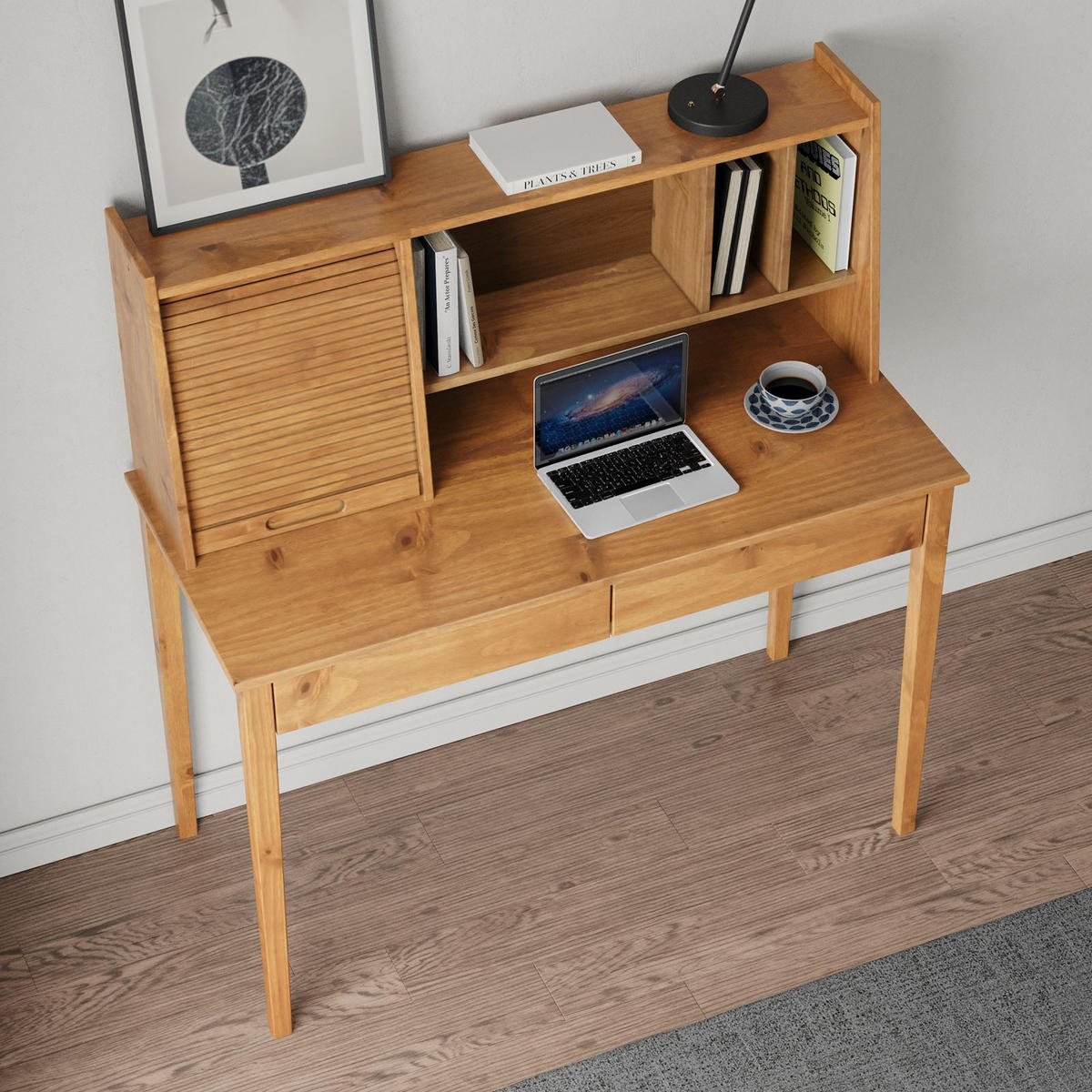 SCHREIBTISCH ALISA Eiche - Eichefarben, Holz (54/114/122cm) - IDIMEX