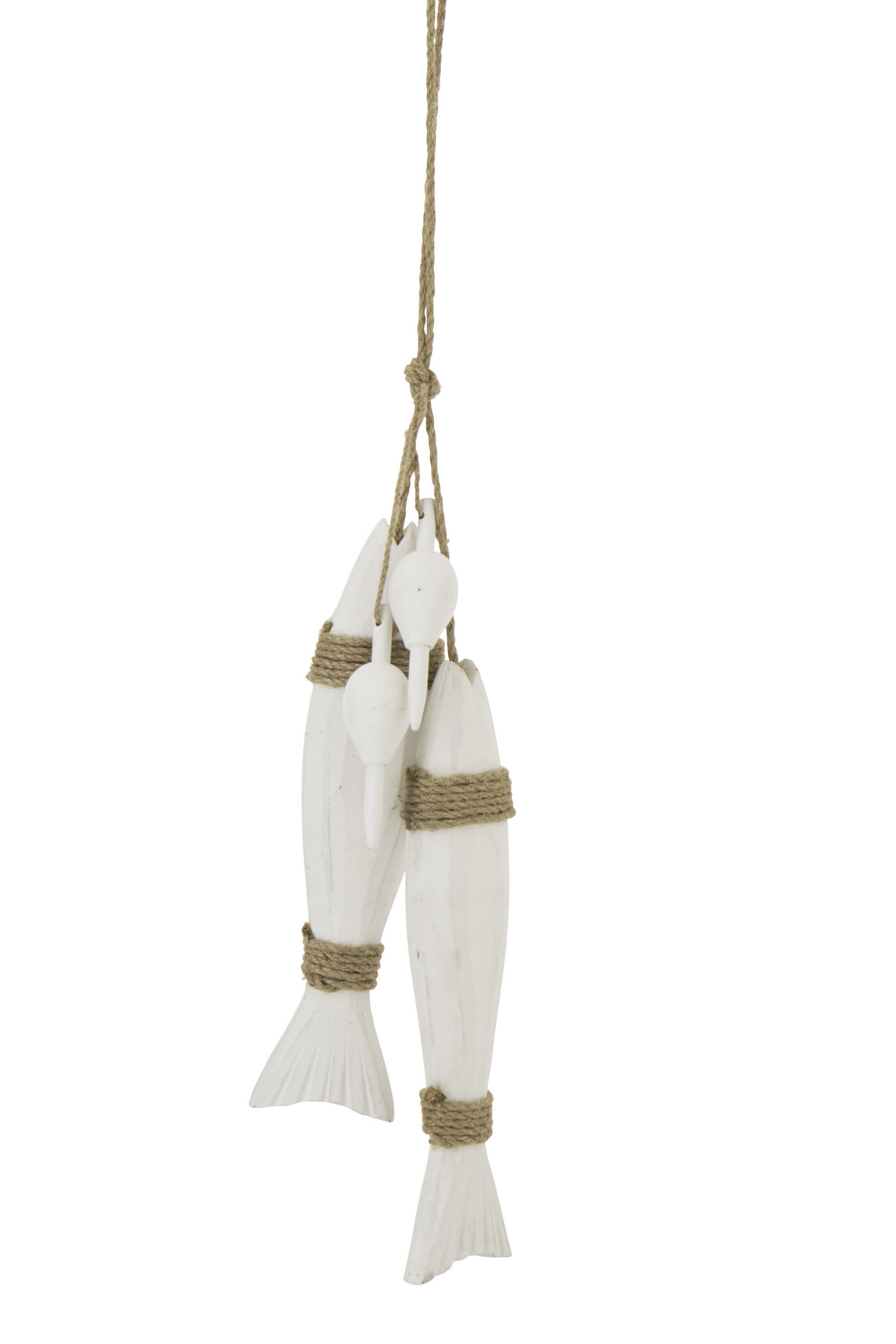 AUFHÄNGER FISCH (2ER SET) - Weiß, Holz (4/65/7cm) - J-Line