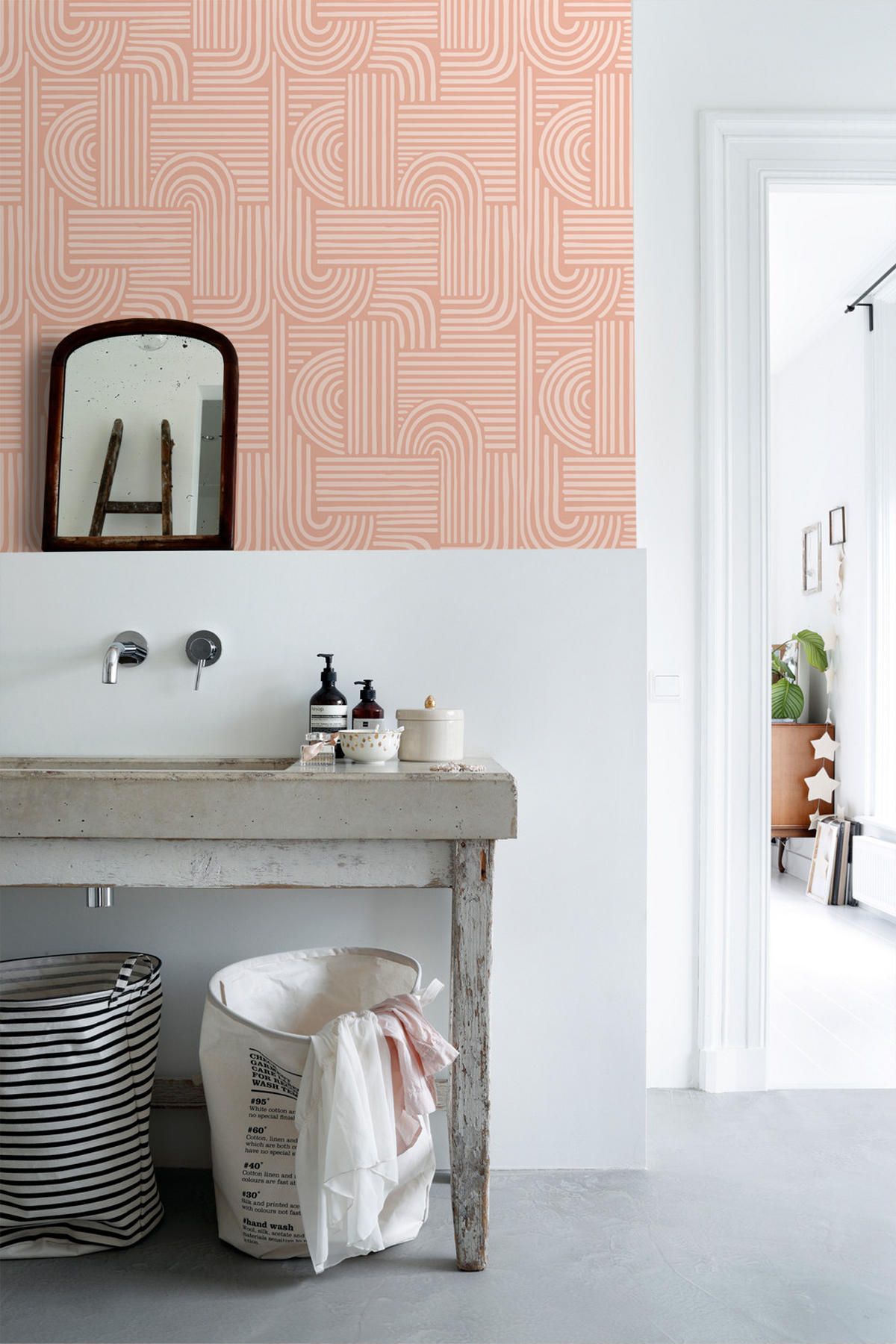 TAPETE 3D-Muster 50 x 900 cm - Pink, Papier (50/900cm) - ESTAhome
