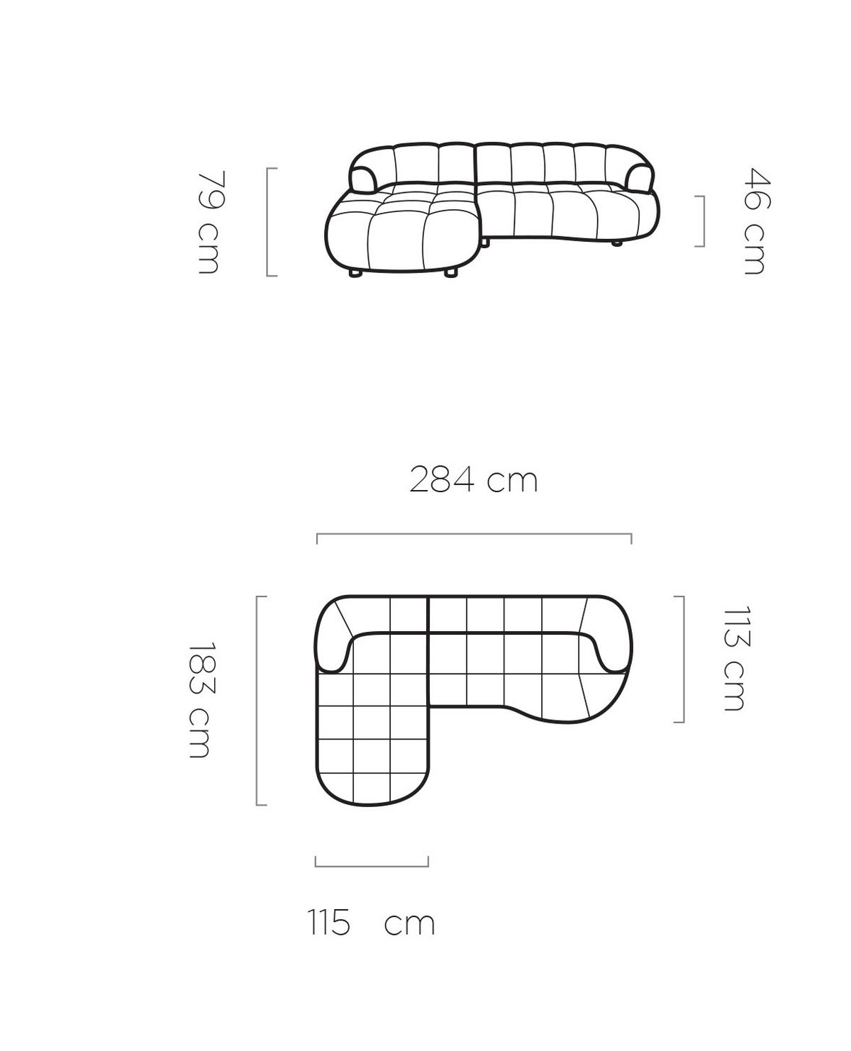 ECKSOFA WESPER S - Eckcouch Mit Elektrischer Sitzverstellung, L-förmig, Freistehend, Relaxfunktion, 183x284x79cm Linke, Asche - Silberfarben, Holz/Textil (113/284cm) - DomoHome
