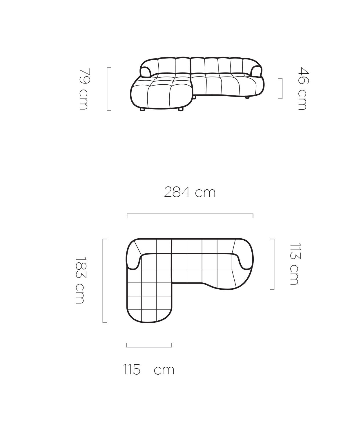 Thumbnail - DomoHome Ecksofa, Beige, Textil, Rechteckig, 284x113 cm, Wohnzimmer, Sofas & Couches, Wohnlandschaften, Ecksofas