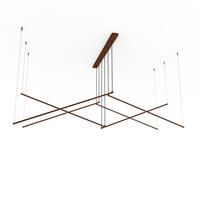 LED-HÄNGELEUCHTE - Dunkelbraun, Metall (200/100/120cm) - Lumicom