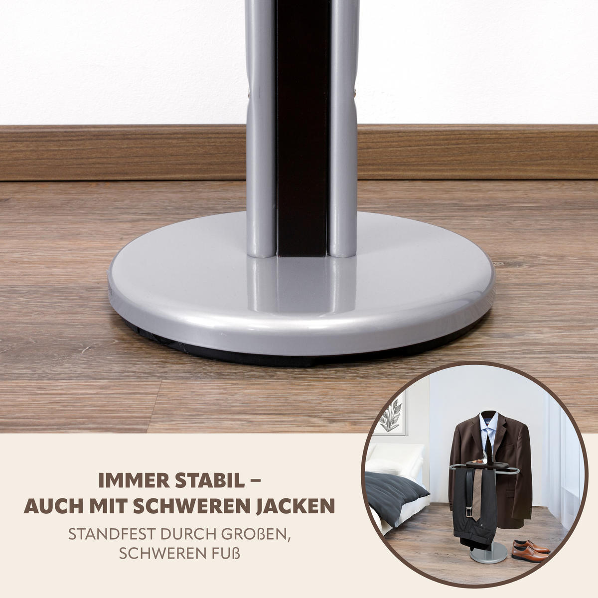 KLEIDERBUTLER, braun, Metall - Braun, Metall (47.5/108/30cm) - bremermann
