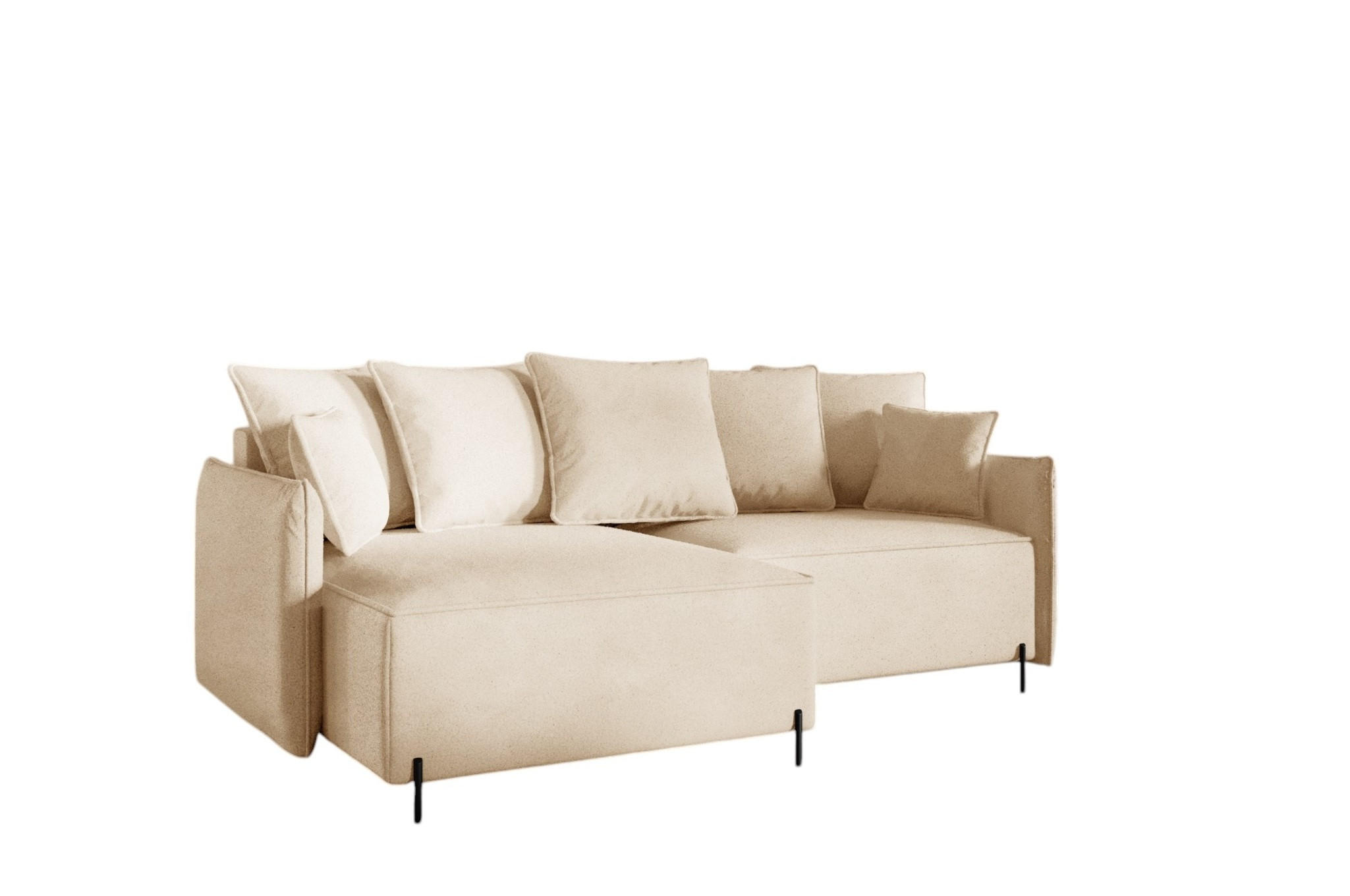 ECKSOFA Betto - Beige, Holzwerkstoff/Textil (221/148cm) - Fun Möbel
