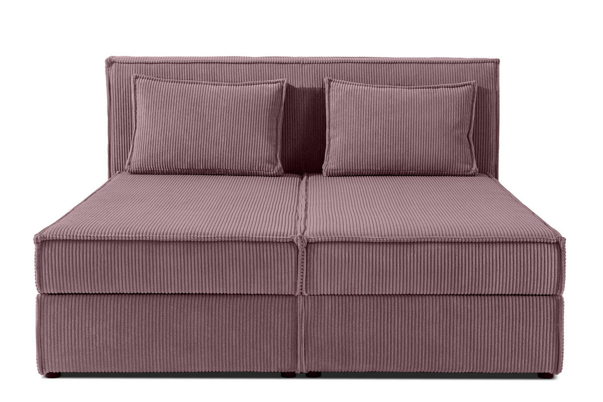 BOXSPRINGBETT ROTI mit Stauraum, hellviolett - Violett/Schwarz, Holz/Holzwerkstoff (160/200cm) - KONSIMO®