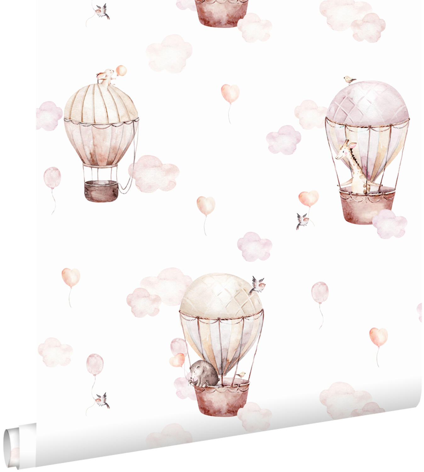 TAPETE Luftballons 50 x 900 cm - Beige, Papier (50/0.1cm) - ESTAhome