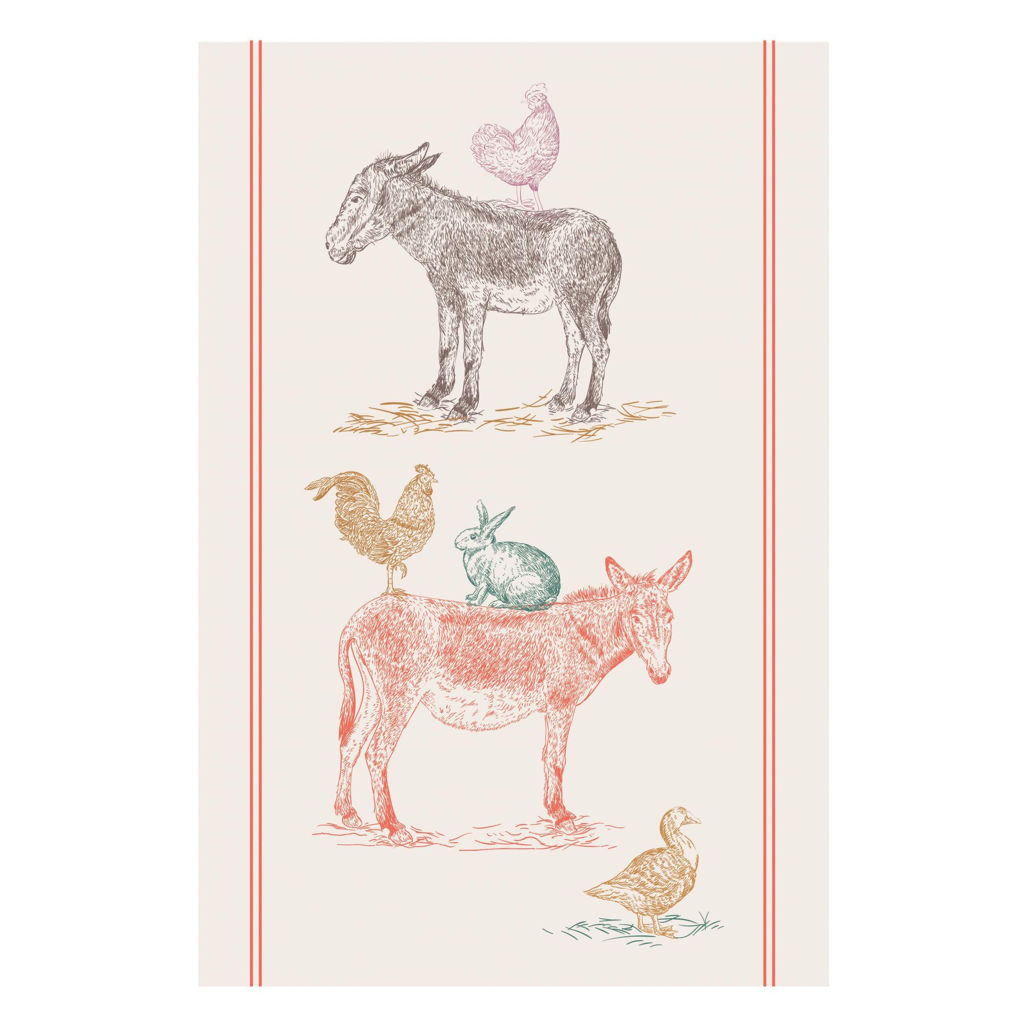 GESCHIRRTUCH Ferme ekrü 48 x 72 cm - Weiß, Textil (48/72cm) - Winkler
