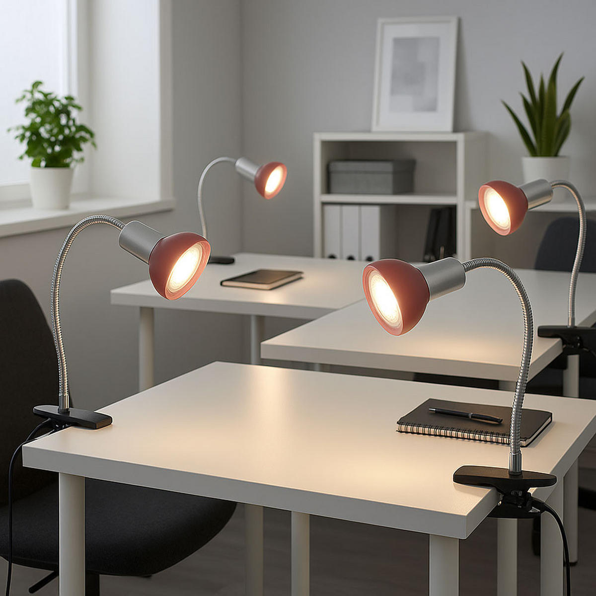 LED KLEMMLEUCHTE Metall Glas Silber - Silberfarben, Glas (9/6.1/34cm) - Briloner