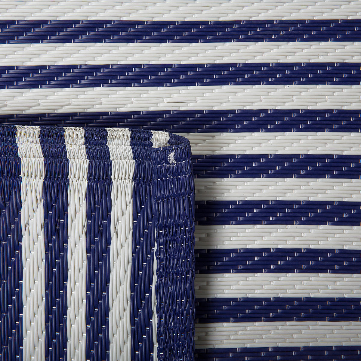 OUTDOOR-TEPPICH Haldia 180/90 cm - Blau, Kunststoff (90/180cm) - Beliani