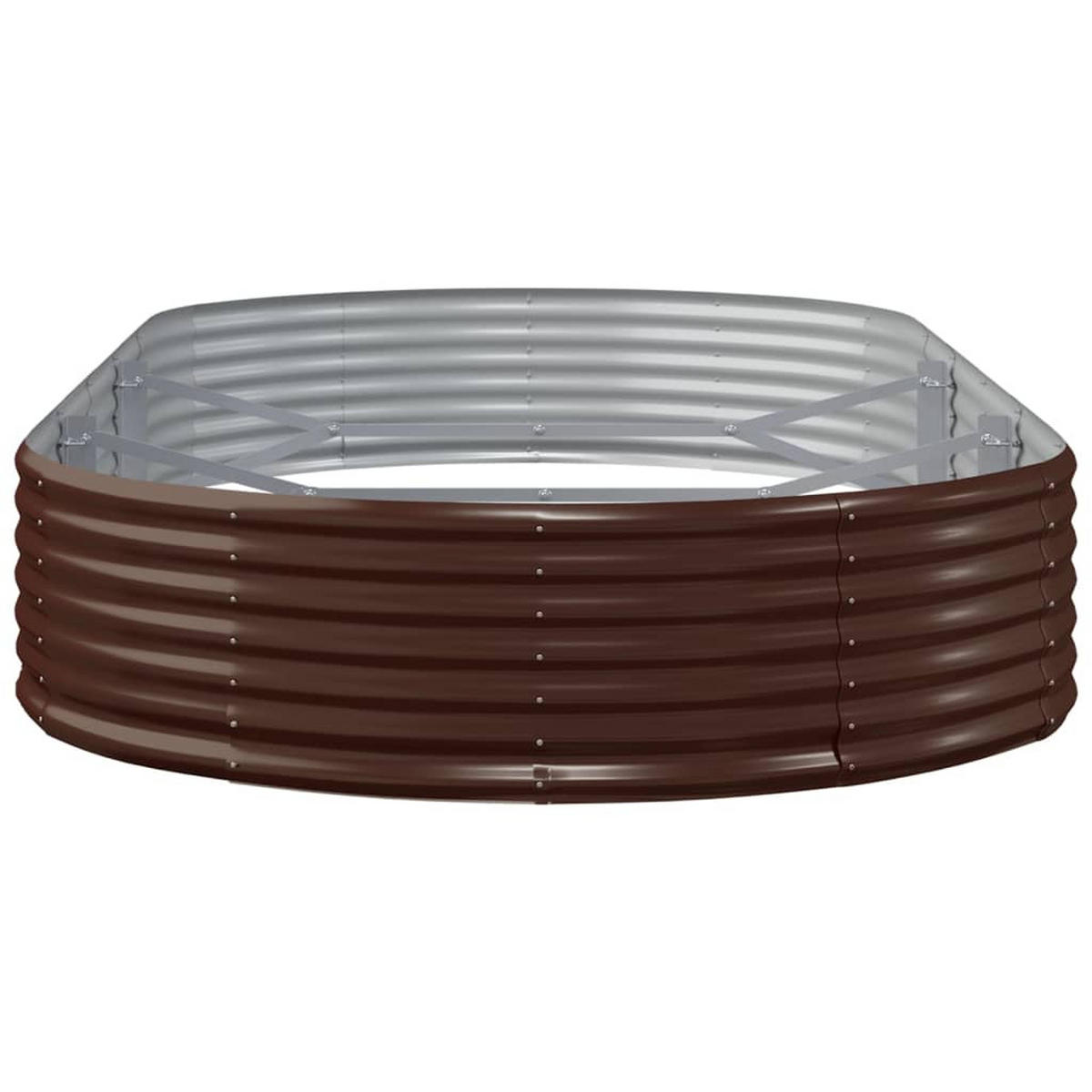 HOCHBEET Verzinkter Stahl 296x140x36 cm Braun - Braun, Metall (296/36/140cm) - furnicato