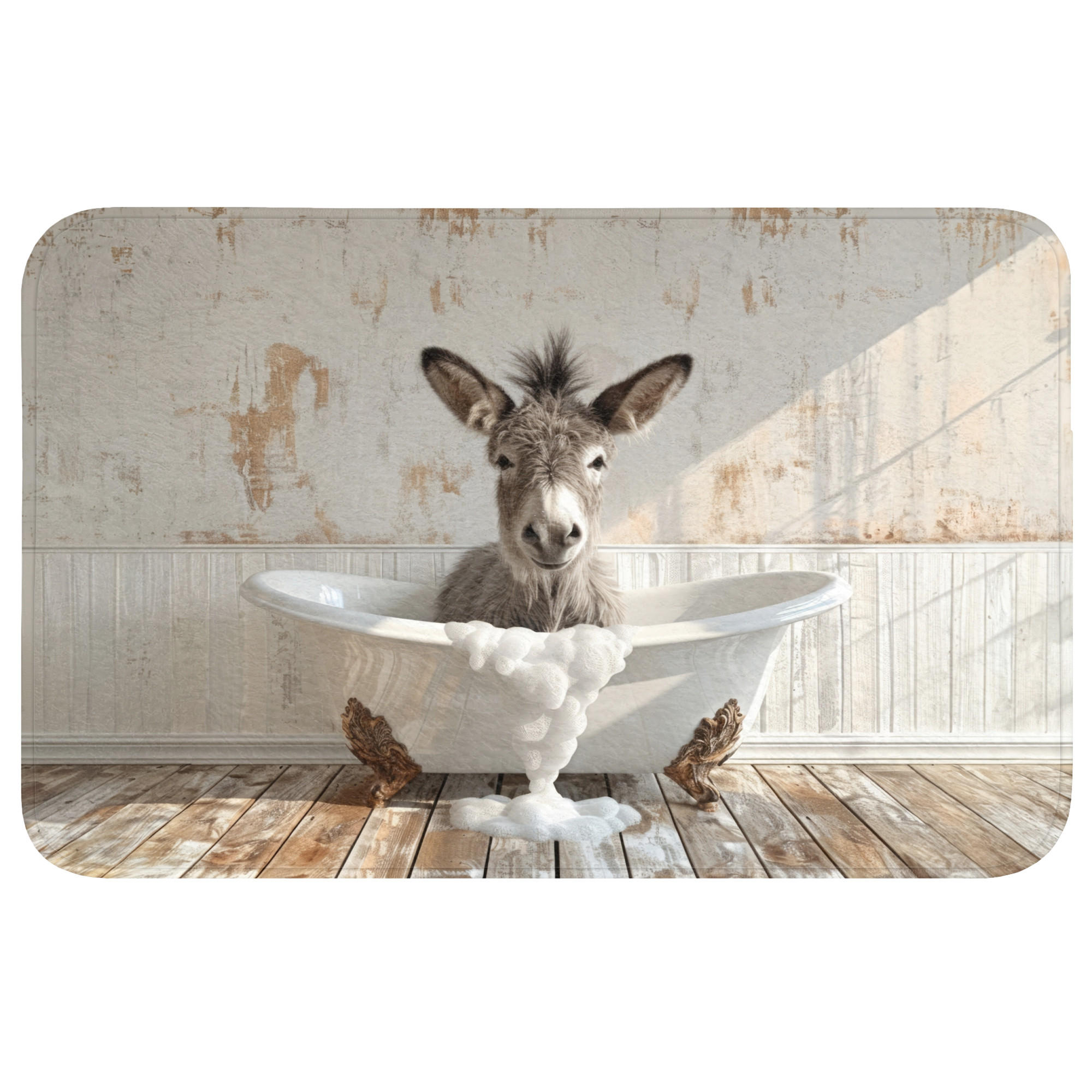 OnlyWow WC PŘEDLOŽKA Osel - Zvířata - Vana - Pěna 80x50 cm