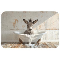 WC PŘEDLOŽKA Osel - Zvířata - Vana - Pěna 80x50 cm - krémová, textil/plast (80/1cm) - OnlyWow
