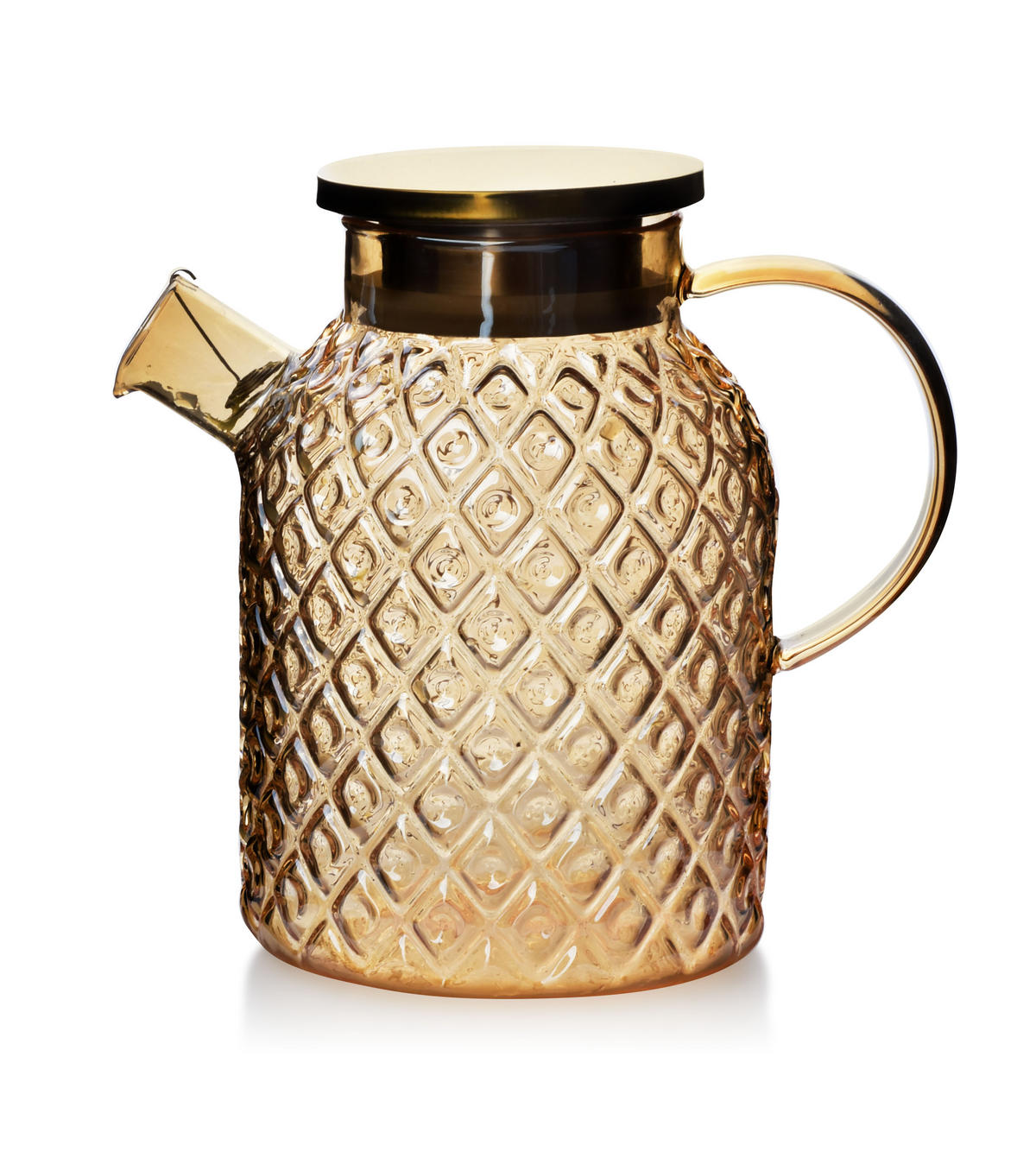 DŽBÁN Peter, borokřemenné sklo, jantarová, 9/12,5/19 cm - med, sklo (1.7L) - Mondex