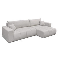 ECKSOFA Anabel Max Mit Schlaffunktion - Hellgrau, Holzwerkstoff/Textil (145/278cm) - Fun Möbel