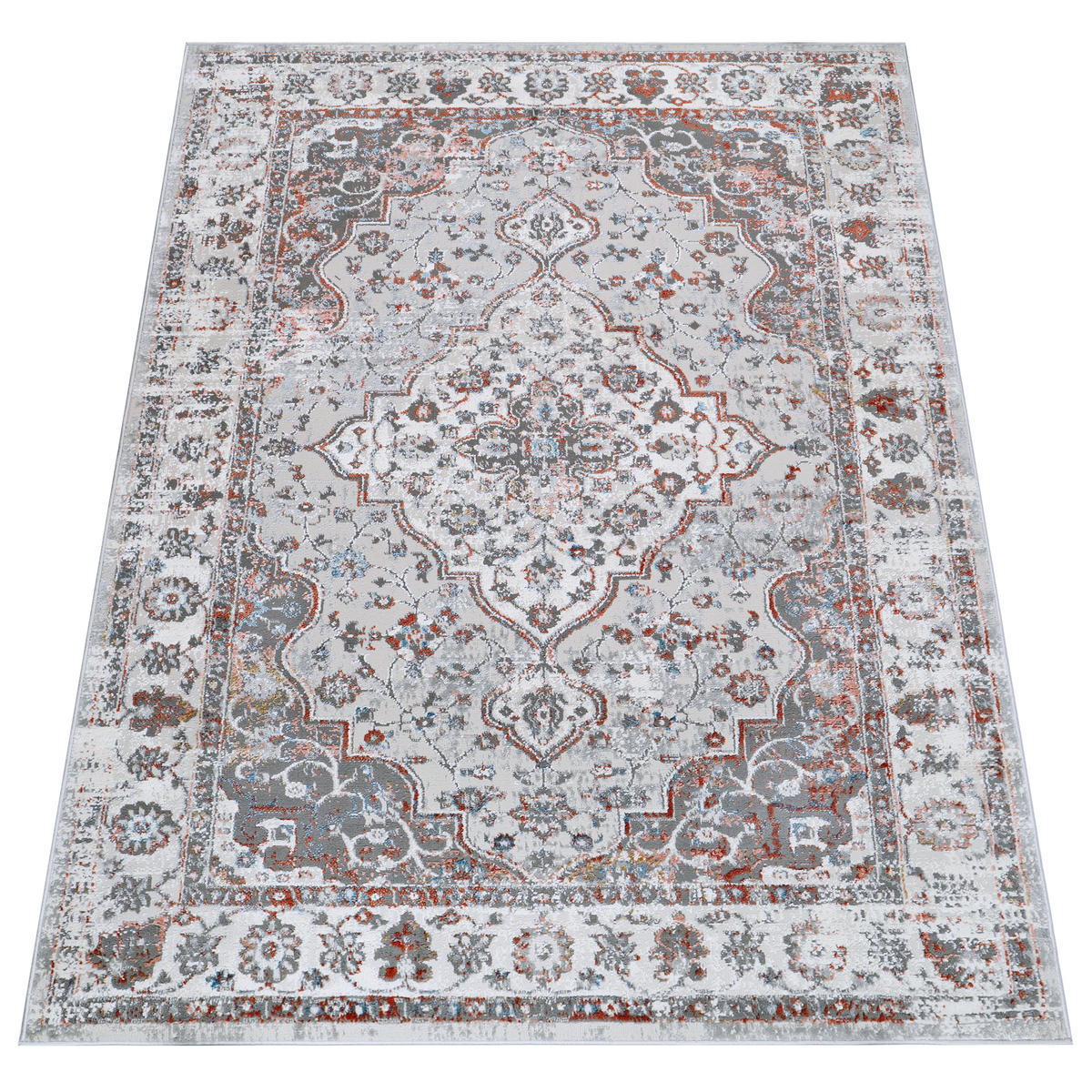 TEPPICH VALLEY Hellgrau Blau 300/400 cm - Blau, Textil (300/400cm) - Tapiso