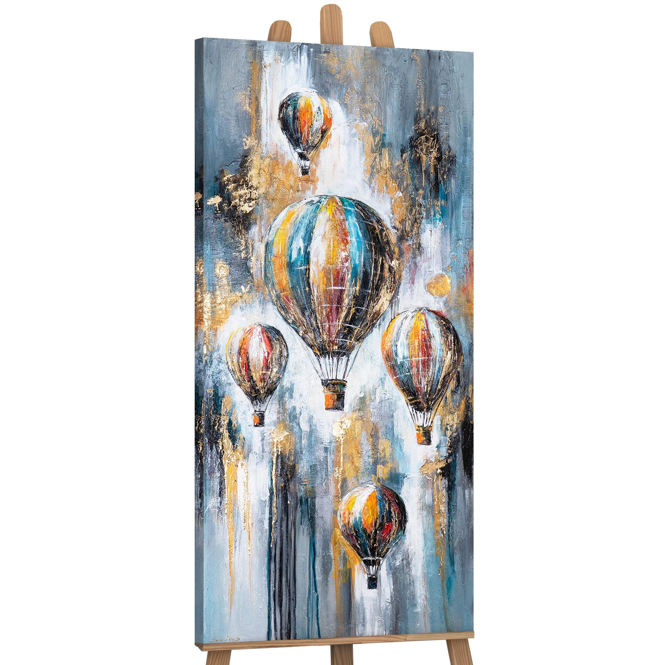 GEMÄLDE Strahlen des Fluges auf Keilrahmen 115x50 cm - Multicolor, Holz (115/50cm) - YS-art gallery
